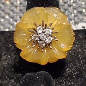 Angelique De Paris Sterling Silver Topaz Ring